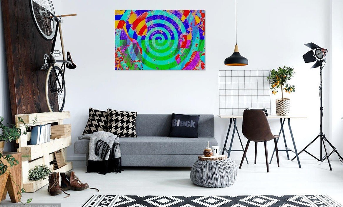 Fender Bender Abstract Pop Art Canvas Print