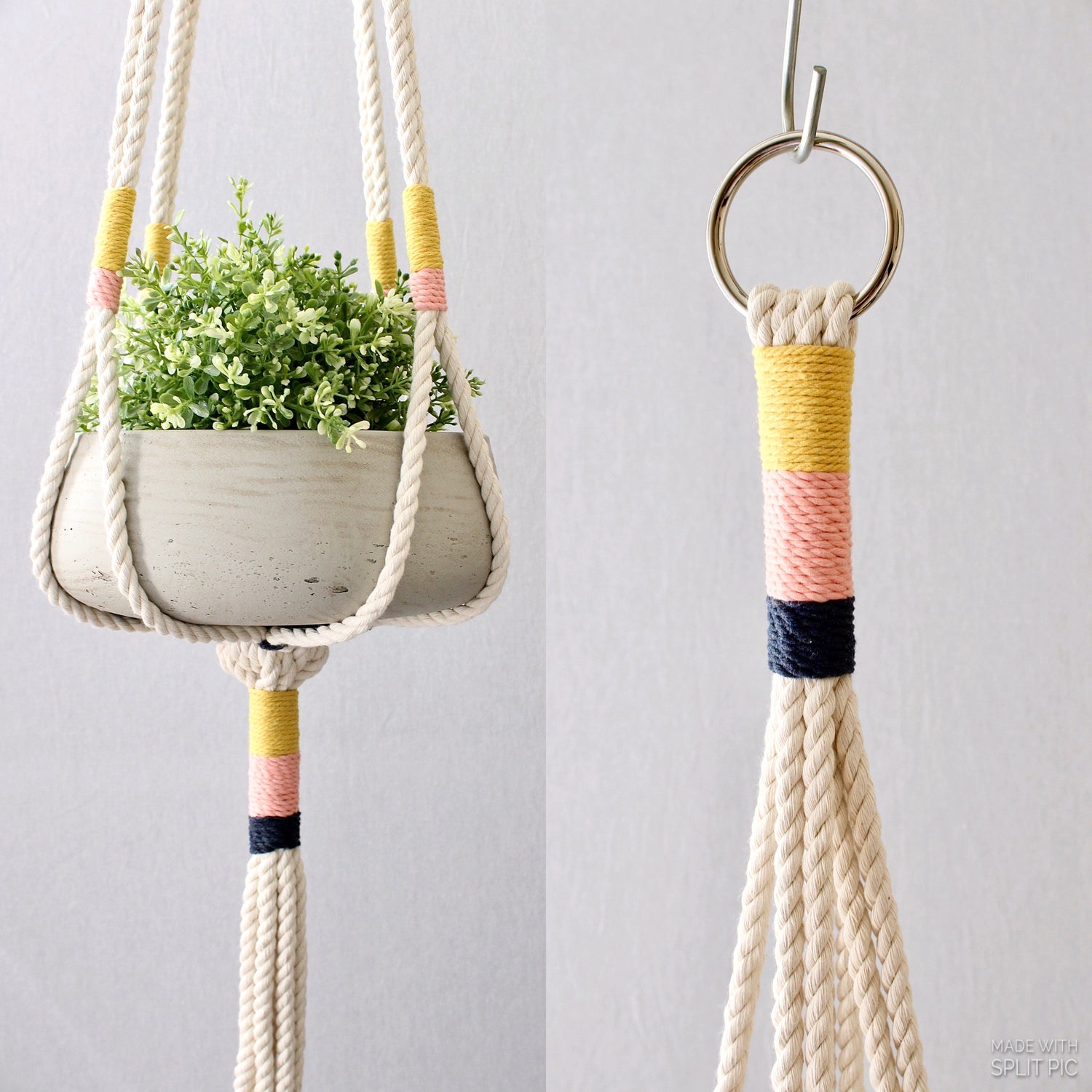 Large Macrame Plant Hanger, Hanging Planter