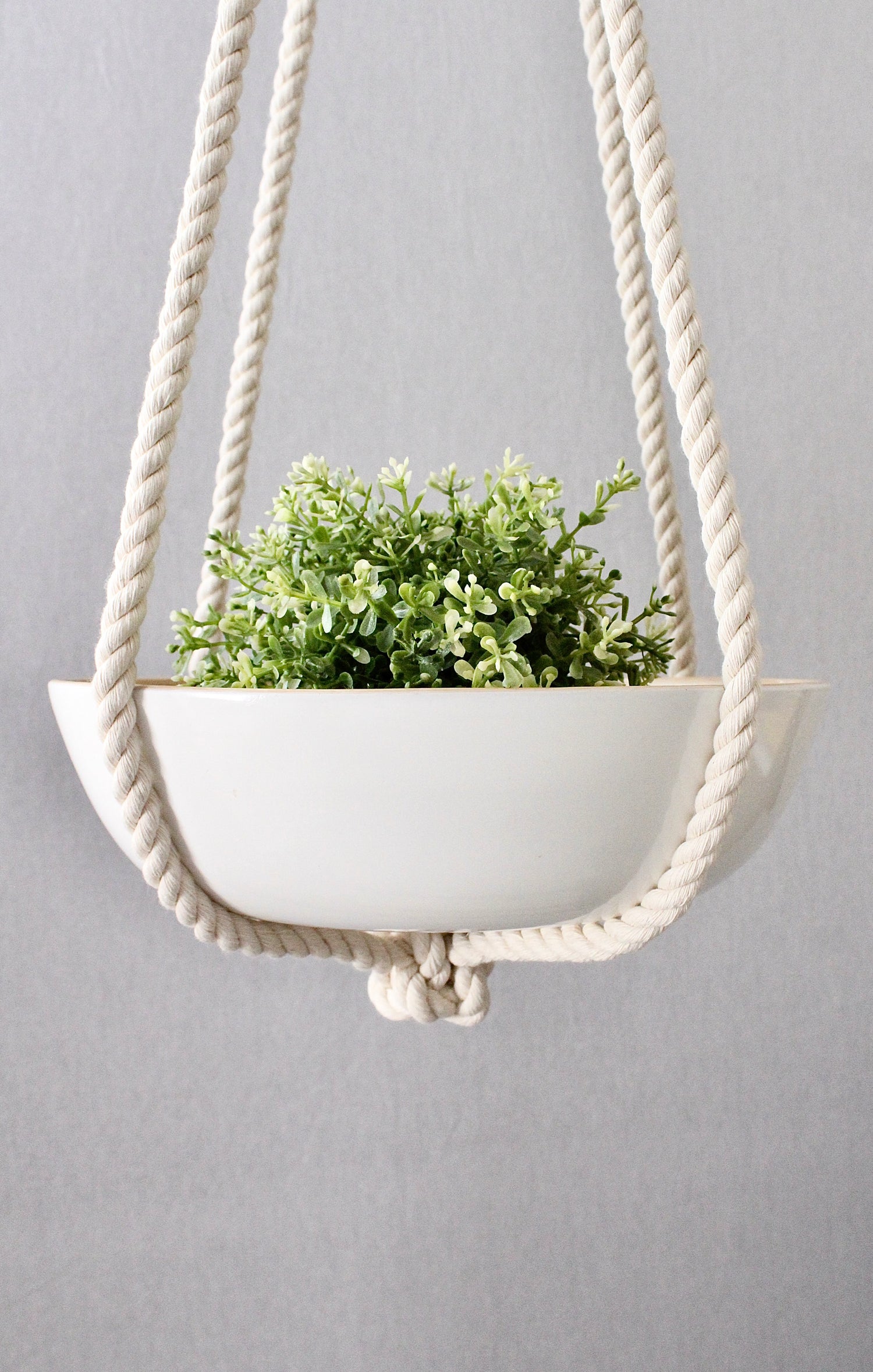 Macrame Plant Hanger, Hanging Planter, Color Block, Fruit Bowl Holder